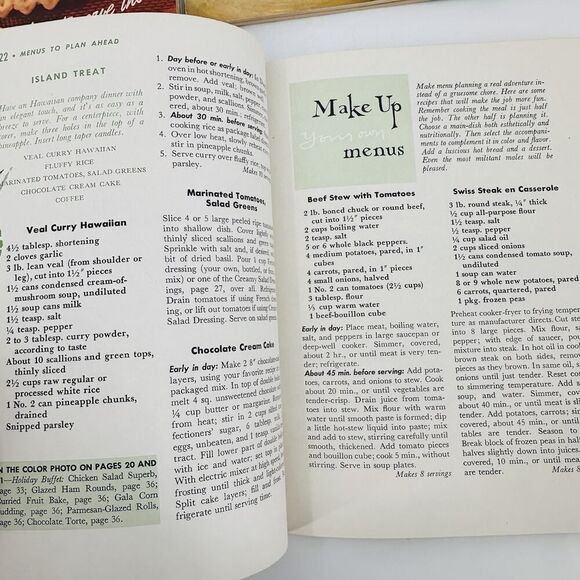 Vintage Good Housekeeping's Company Meals & Buffets Pie CIA CASSEROLE Cookbooks - Picture 11 of 16